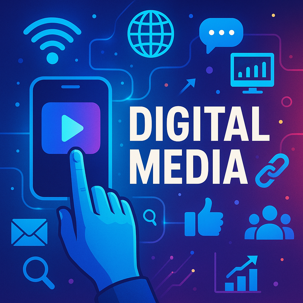 Digital Media Left Illustration